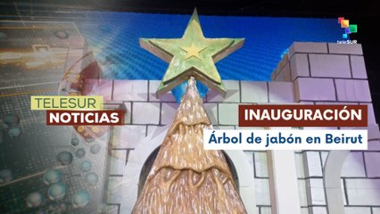 Beirut crea el árbol de Navidad a base de jabón más grande del mundo