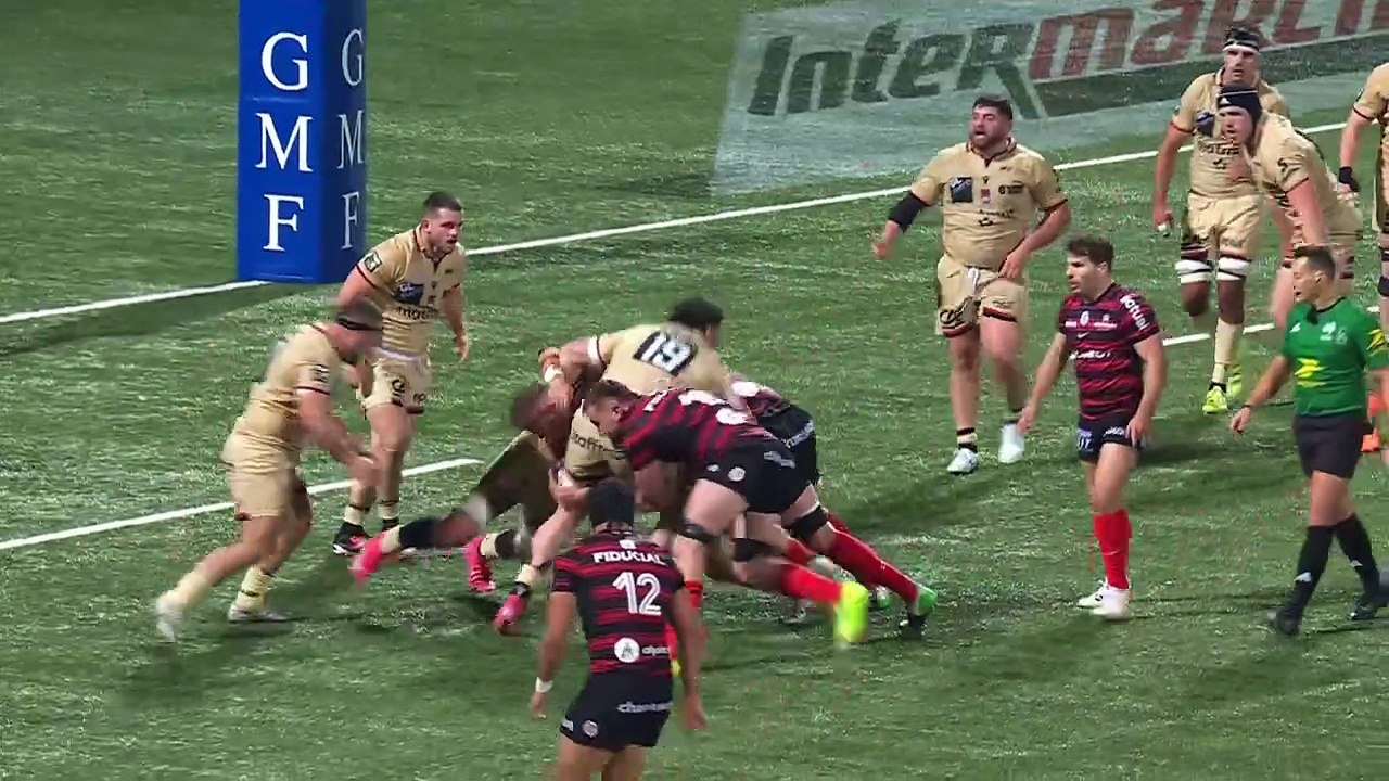 TOP 14 - Essai de Alexandre ROUMAT (ST) - LOU Rugby - Stade Toulousain