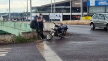 Motociclista sofre acidente no viaduto da Rua Domiciano Theobaldo Bresolin