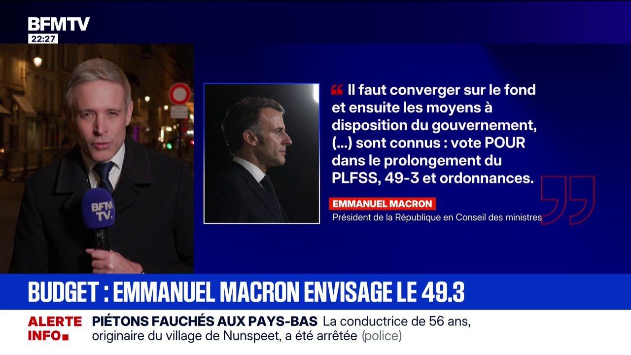 Budget pour la France: Emmanuel Macron envisage le recours à l'article 49-3 et les ordonnances pour sortir de l'impasse budgétaire