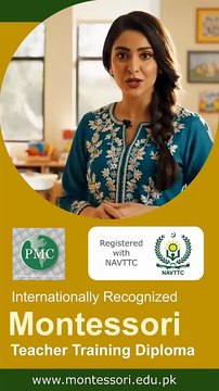 Government Recognized Montessori teacher training course in Pakistan.