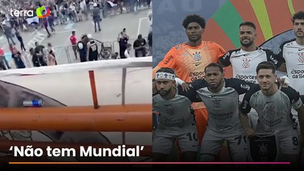 Jogadores do Corinthians provocam o Palmeiras em festa do título: 'Não tem Mundial'