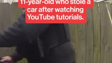 11-year-old arrested for stealing a car after watching YouTube tutorials.