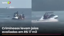 Ladrões em moto aquática assaltam casal dentro do mar em São Vicente (SP)