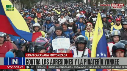Gran Caravana Motorizada contra las agresiones y la piratería yankee
