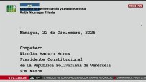 Gobierno de Nicaragua se solidariza con el pueblo de Venezuela frente a las agresiones imperiales