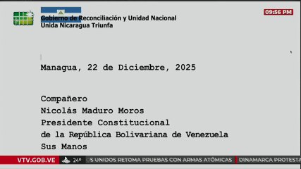 Gobierno de Nicaragua se solidariza con el pueblo de Venezuela frente a las agresiones imperiales