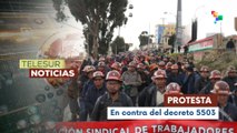 Trabajadores en Bolivia marcharon en contra del decreto neoliberal
