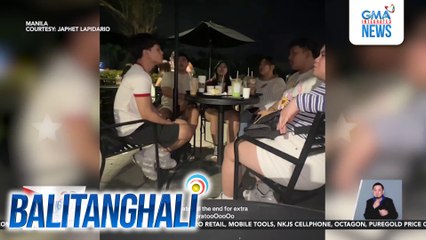Magbabarkada na tila nangangaroling sa isang coffee shop, kinaaaliwan online | Balitanghali