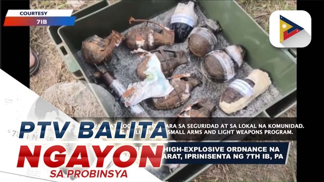 48 loose firearms at high-explosive ordnance na isinuko sa Sultan Kudarat, iprinesenta ng 7th IB, PA