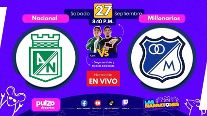 🔴 EN VIVO: Nacional vs. Millonarios – Fecha 13 de la Liga BetPlay | Pulzo Deportes