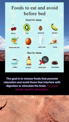 foods to eat and avoid before bed