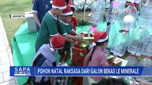 Wow! Galon Bekas Le Minerale Disulap Jadi Pohon Natal Megah Setinggi 15 Meter