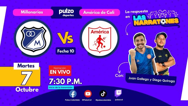 🔴 EN VIVO: Millonarios Vs. América de Cali – Fecha 14 de la Liga BetPlay | Pulzo Deportes