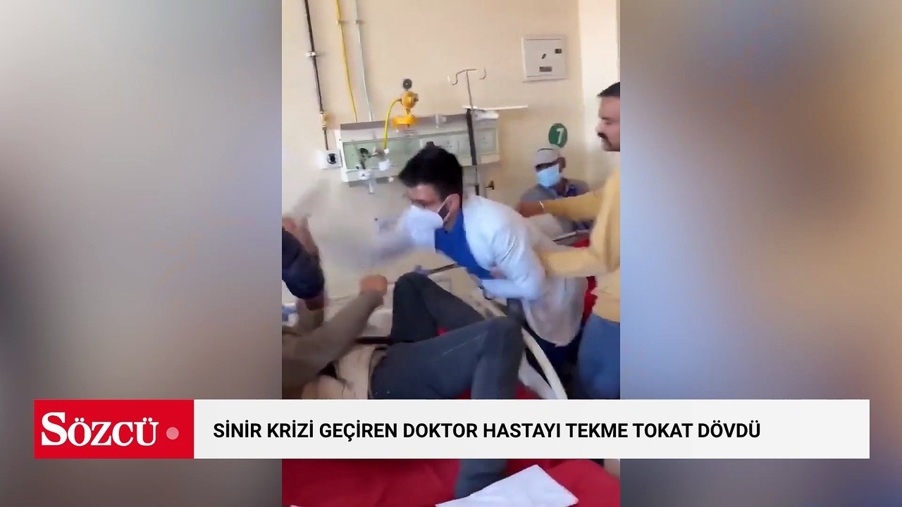 Sinir krizi geçiren doktor hastayı tekme tokat dövdü