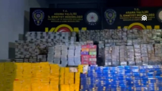 Adana'da tırda 16 bin paket gümrük kaçağı sigara ele geçirildi