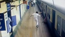 Caught on Cam: Ticket Checker Saves Woman at Tambaram Station #CCTVFootage