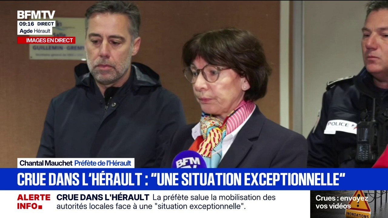 “Une situation exceptionnelle qui ne s’était pas vue depuis 1994,” explique Chantal Mauchet, préfète de l’Hérault à propos de la crue