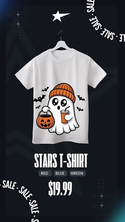 Kawaii Halloween Ghost Orange Beanie Autumn Spirit Festive Night Design