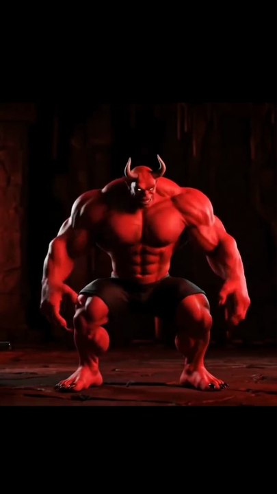 Legday in hellgym | Hell trainer doing squarts