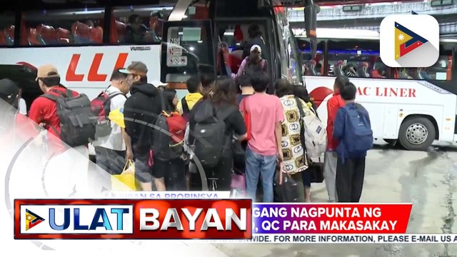 Ilang bus terminals sa Cubao, nagkakaubusan na ng ticket dahil sa pagdagsa ng pasahero | ulat ni Vel Custodio