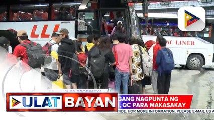 Ilang bus terminals sa Cubao, nagkakaubusan na ng ticket dahil sa pagdagsa ng pasahero | ulat ni Vel Custodio