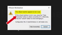 Vmware this virtual machine appears to be in use - Error Solved