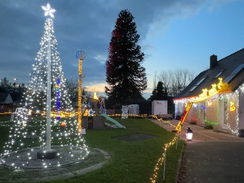 Une maison illuminée pour Noël