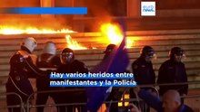 La Policía albanesa detiene a 4 personas tras el lanzamiento de cócteles molotov en una protesta antigubernamental