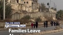 Families Leave Aleppo Neighborhoods Following Clashes