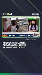 Micros retoman el servicio con tarifa transitoria de Bs 3