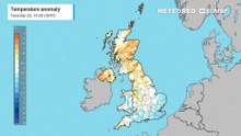 Becoming colder than average as winds turn easterly this week