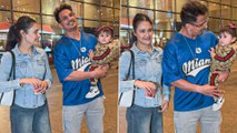 Mumbai Airport: Power Couple Prince Narula & Yuvika Chaudhary Clicked With Their Cute Little Kid