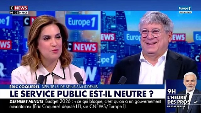Moment de flottement en direct sur CNews lorsque Sonia Mabrouk corrige Éric Coquerel qui refuse de souhaiter un Joyeux Noël mais de Joyeuses fêtes