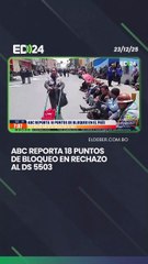 ABC reporta 18 puntos de bloqueo en rechazo al DS 5503