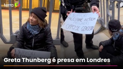 Greta Thunberg é presa em Londres em protesto pró-Palestina