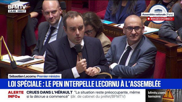 Loi spéciale: Que cette trêve de Noël nous permette de réfléchir , répond Sébastien Lecornu à Marine Le Pen
