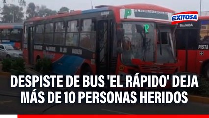 Accidente en Comas: Despiste de bus 'El Rápido' deja más de 10 personas heridos