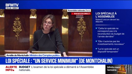 La loi spéciale est "un service minimum" et un "non choix" pour Amélie de Montchalin, ministre des Comptes publics