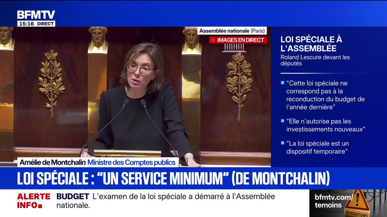 La loi spéciale est "un service minimum" et un "non choix" pour Amélie de Montchalin, ministre des Comptes publics