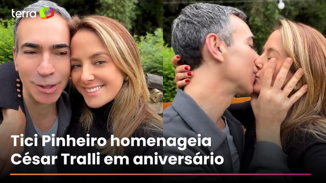 Ticiane Pinheiro faz homenagem a César Tralli em aniversário de 55 anos