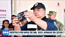 El Gobierno de México destruyó más de mil 300 armas durante 2025