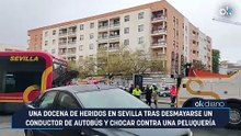 Una docena de heridos en Sevilla tras desmayarse un conductor de autobús y chocar contra una peluquería