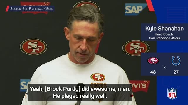 Purdy 'close to perfect' in five TD win over Colts