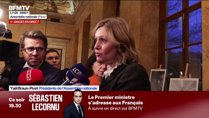 Loi spéciale adoptée: en 2026, "nous allons nous retrousser les manches pour doter la France d'un budget" affirme Yaël Braun-Pivet