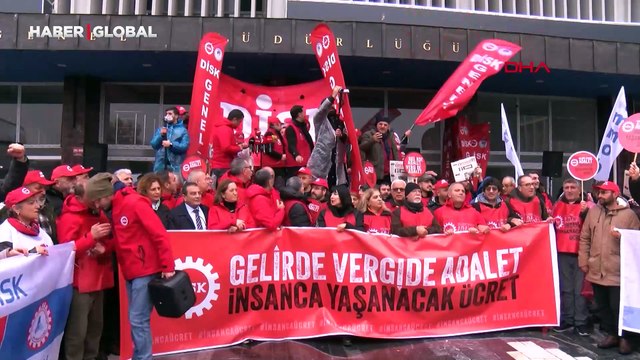 DİSK üyelerinden Gelirde ve vergide adalet talebiyle Ankara'ya yürüyüş