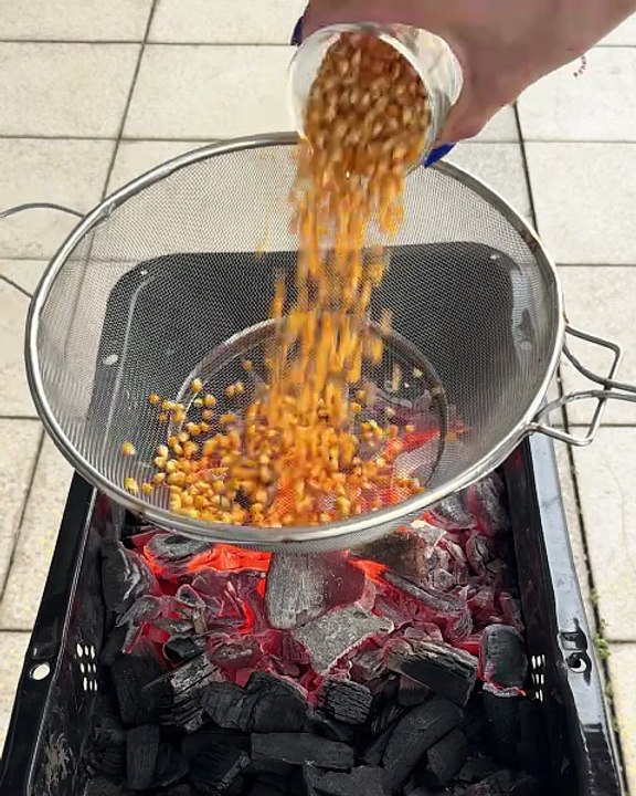 Popcorn over fire hits different 🍿🔥