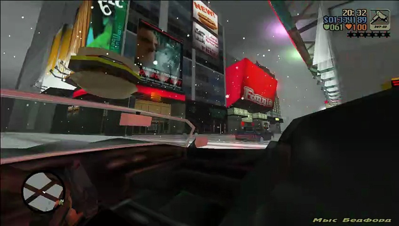 GTA 3, Snow Conversion | Winter mod | Video - 2, First-Person View
