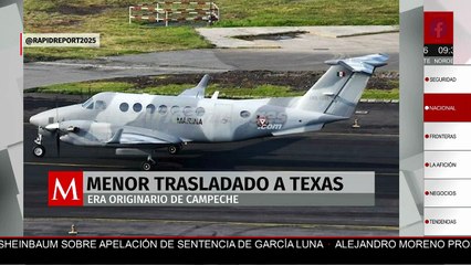 Menor herido en accidente de aeronave de la Semar es trasladado a Texas