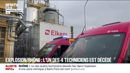 Explosion dans une usine près de Lyon: l'un des quatre techniciens est décédé